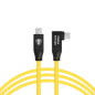 COBRA TETHER CABLE USB-C / USB-C 90° 10G - 5m - JAUNE