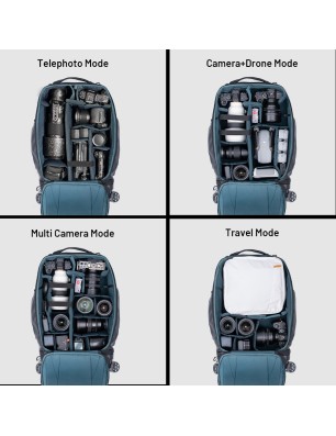 PGYTECH Roller Camera Backpack – Sac à dos photo à roulettes 2-en-1