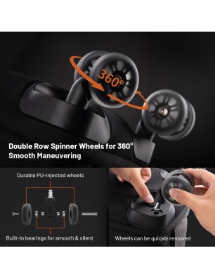 PGYTECH Roller Camera Backpack – Sac à dos photo à roulettes 2-en-1